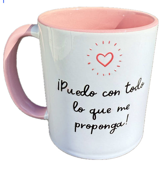 Taza con mensaje con motivaciónal